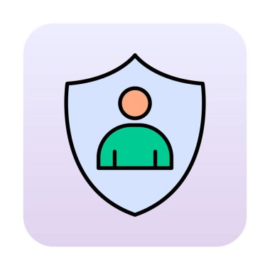 Hesap koruma simgesi vektör illüstrasyonuName