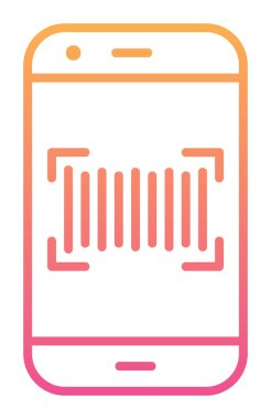 telefon tarama simgesi vektör çizimi