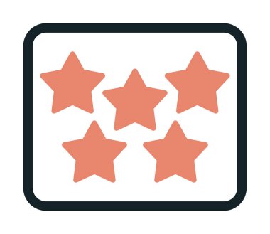 Beş Yıldız derecelendirme konsepti vektör çizimi