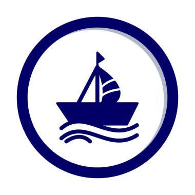 tekne ikonu vektör çizimi tasarımı 