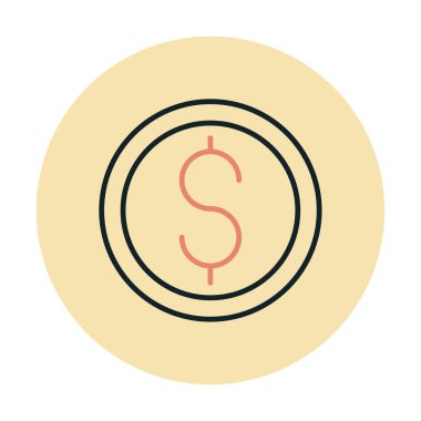 Dolar para simgesi, vektör illüstrasyonu