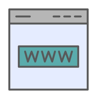 Basit web sitesi arayüzü simgesi, vektör illüstrasyonu