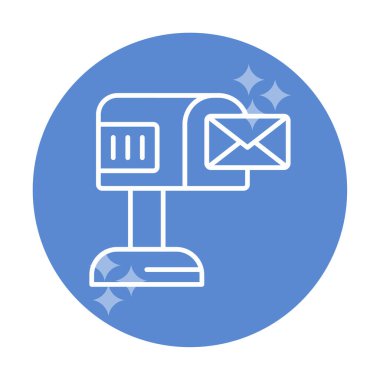 mailbox icon, vector illustration simple design