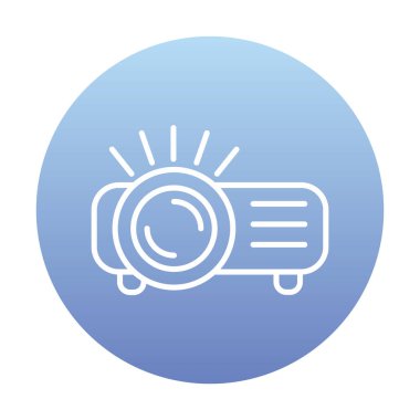 Projektör simgesi basit illüstrasyon vektörü