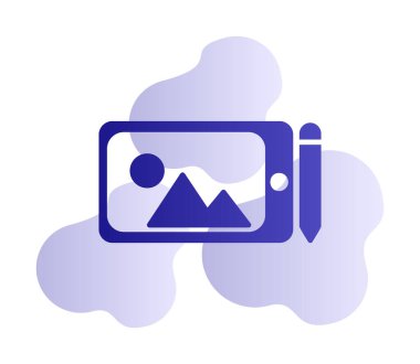 Grafik Tableti Web simgesi vektör çizimi