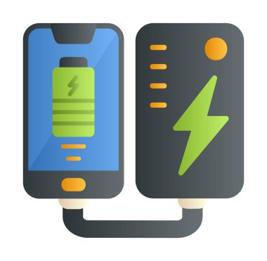 pil simgesi. renk çizgisi çizimi 