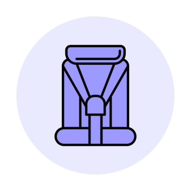 Araba Koltuğu bebek simgesinin vektör illüstrasyonu