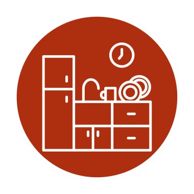 Mutfak simgesi vektör illüstrasyonu