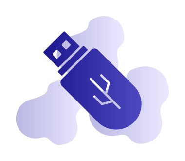 Web için usb flash simgesi.