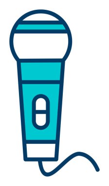 Mikrofon. Web simgesi vektör illüstrasyonu