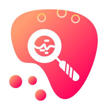 Büyüteç simgesi. Arama tuşu, renkli vektör illüstrasyonu 