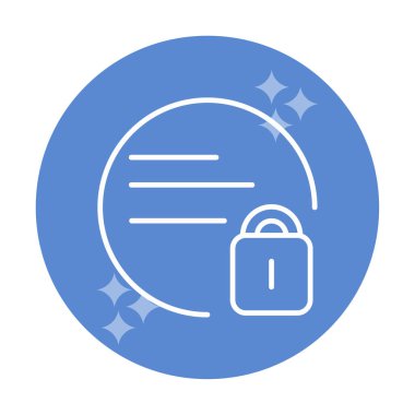 Asma kilit. Web simgesi basit illüstrasyon