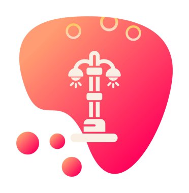 sokak ışığı çizgi simgesi, vektör illüstrasyonu