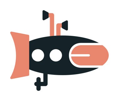 denizaltı simgesi web basit illüstrasyon