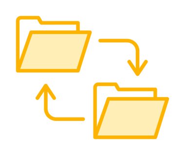 Basit Veri Aktarımı simgesi, vektör illüstrasyonu