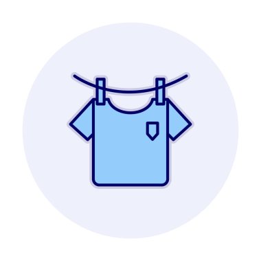 Çamaşır, tişört ikonu, vektör illüstrasyonu