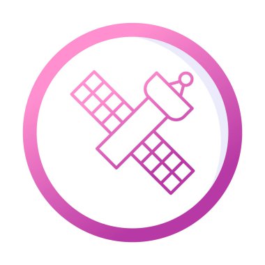 Uydu Simgesi, vektör illüstrasyonu