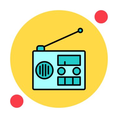  radyo simgesi vektör illüstrasyonu
