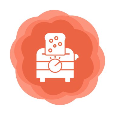 tost makinesi simgesi, vektör illüstrasyonu