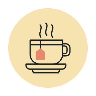 çay fincanı ikonu vektör illüstrasyonu
