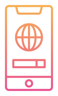 akıllı telefon simgesi, vektör illüstrasyonu basit tasarım