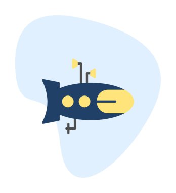 denizaltı simgesi web basit illüstrasyon