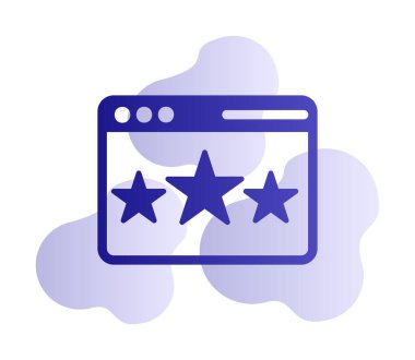 Web sayfası Geri bildirim simgesi, vektör illüstrasyonu