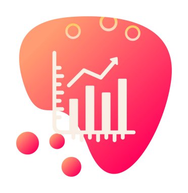 Hisse senetleri büyüyor. Web simgesi basit illüstrasyon