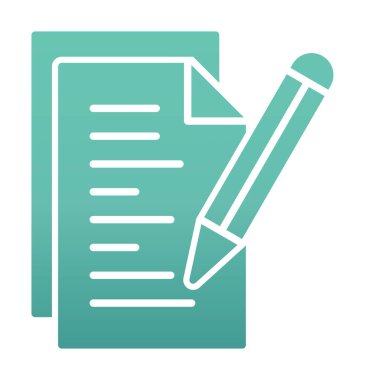 Not ve kalem vektör çizimi