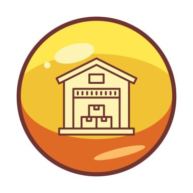 Web için depo vektör simgesinin basit illüstrasyonu