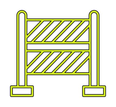 Bariyer. Web simgesi basit illüstrasyon