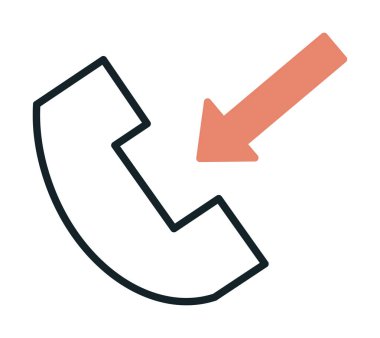 telefon arama simgesi, vektör illüstrasyonu basit tasarım