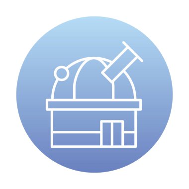 Uzay Gözlemevi simgesinin vektör çizimi                