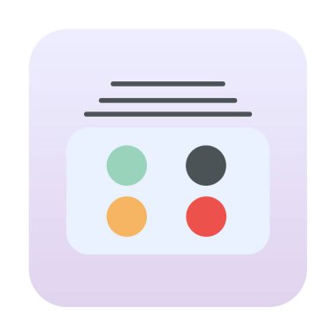 Menü web simgesi, vektör çizim