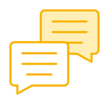 Basit konuşma baloncukları Konuşma simgesi, vektör illüstrasyonu