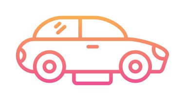 Araba düz simgesi. Vektör çizim 