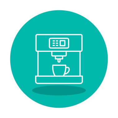 kahve makinesi simgesini, vektör çizim