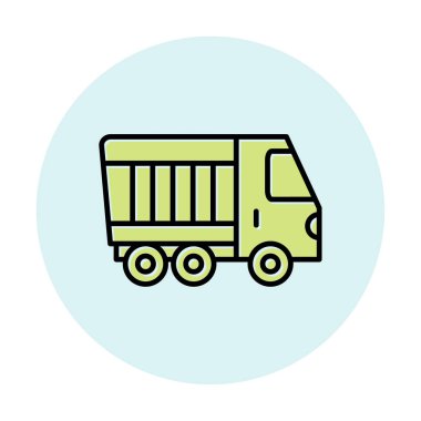 Web ve mobil uygulama tasarımınız için kamyon simgesi vektörü, kamyon logosu konsepti