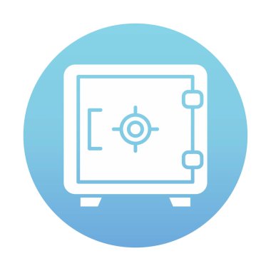 Güvenli simge, loker işareti, vektör illüstrasyonu