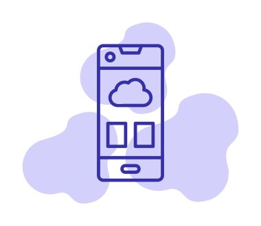 akıllı telefon simgesi, vektör illüstrasyonu basit tasarım
