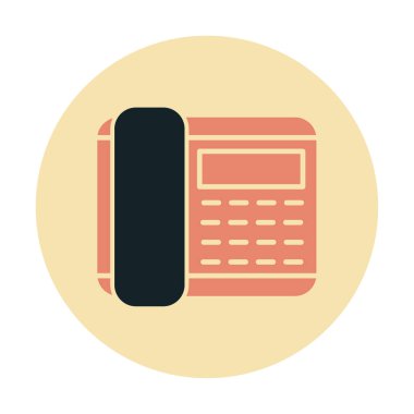 Basit Telefon Simgesi, vektör illüstrasyonu