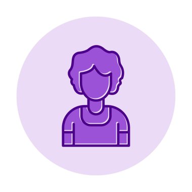 kadın web simgesi vektör illüstrasyonu