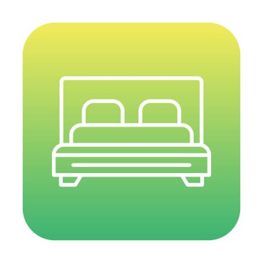 yastıklı yatak vektör simgesi modern basit tasarım