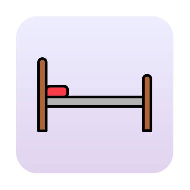 yatak ağı ikonu vektör illüstrasyonu