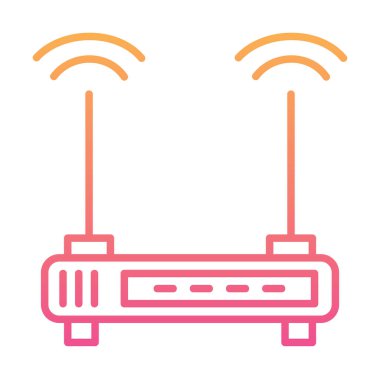wifi sinyali, Router Aygıt vektör illüstrasyon tasarımı