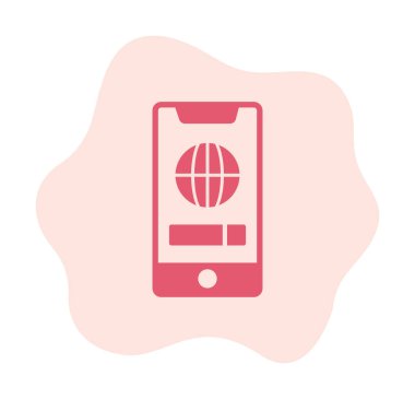 akıllı telefon simgesi, vektör illüstrasyonu basit tasarım