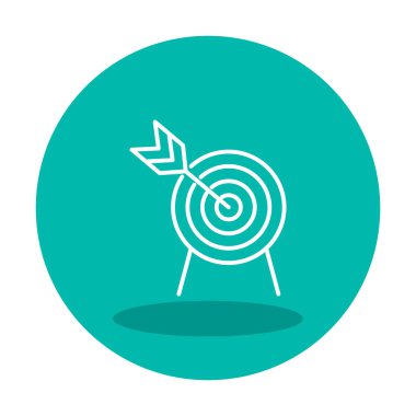 Basit hedef simgesi, hedef, vektör illüstrasyonu