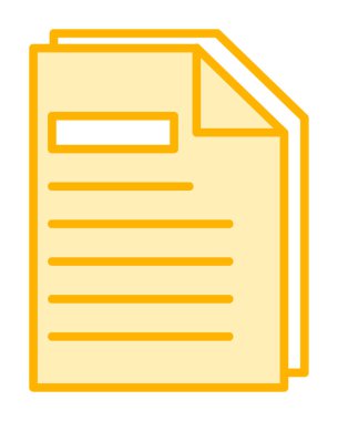 belge simgesi, vektör illüstrasyonu basit tasarım