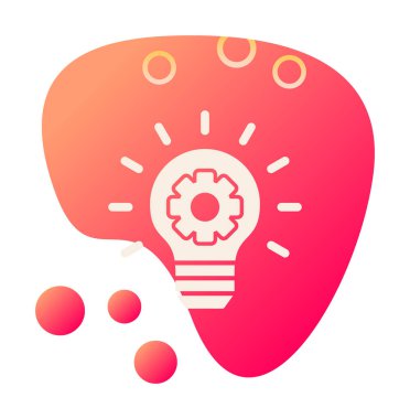 Fikir ampul ikonu vektör illüstrasyonu             