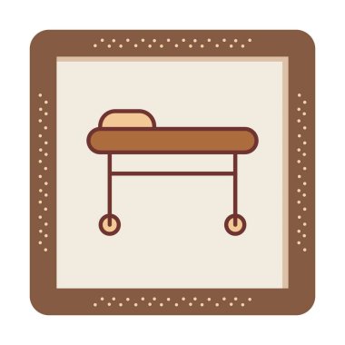 Sedye ağ simgesi, vektör illüstrasyonu